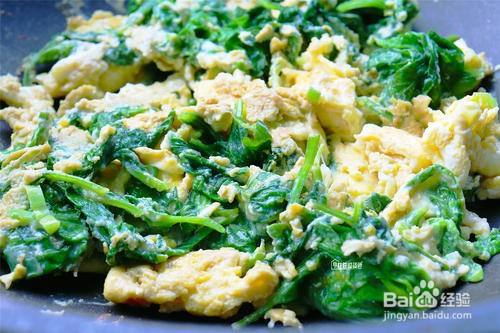 芹菜叶炒鹅蛋