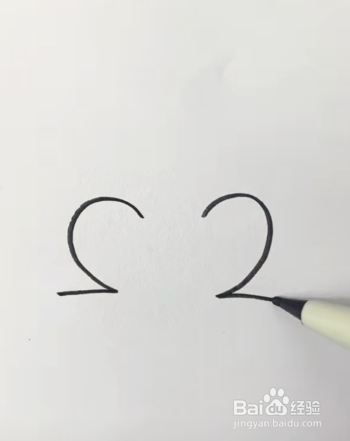 怎样用数字2画青蛙