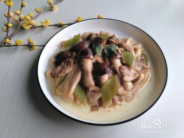 盖头蘑菇炒肉片