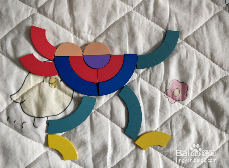 用幼儿积木怎么拼鸸鹋?