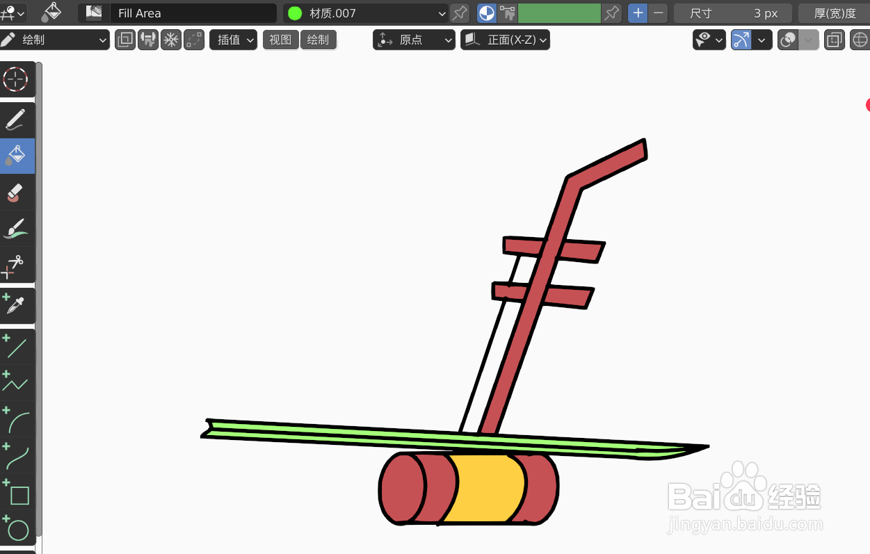 如何使用blender2.9快速设计二胡2D简图模型