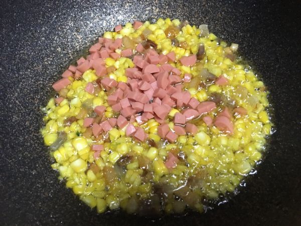 蛋炒饭~黄瓜火腿