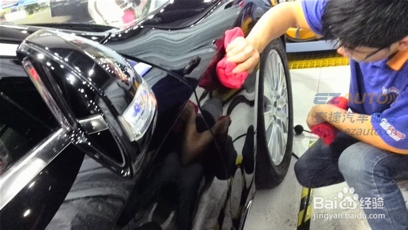 汽车美容 奔驰S400L汽车美容镀晶保养