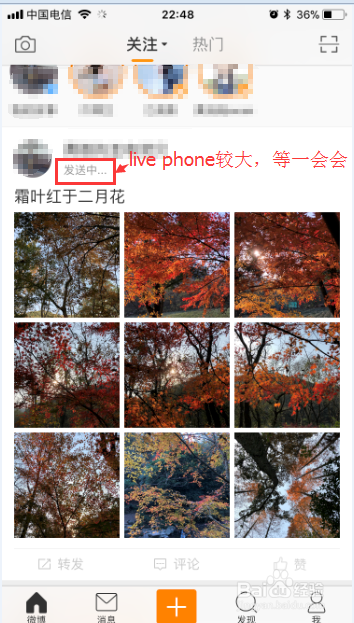 新浪微博如何发布live phone