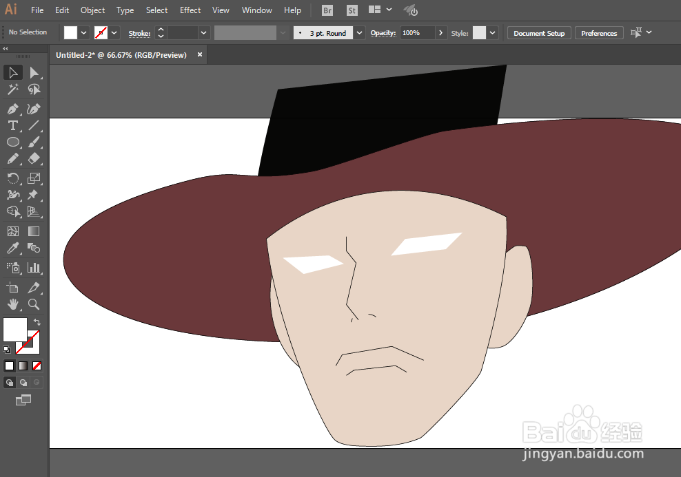 如何用ILLUSTRATOR绘制航海王鹰眼