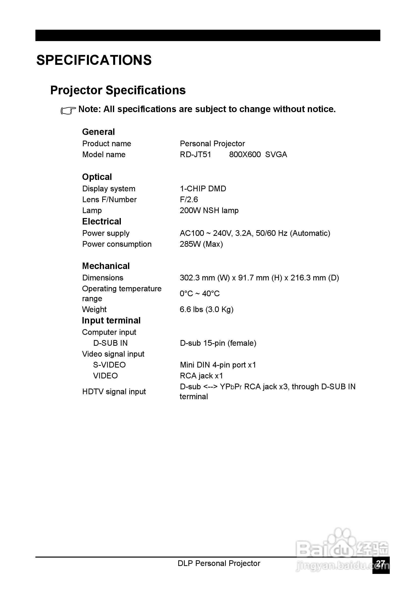 LG JT51影机说明书:[4]