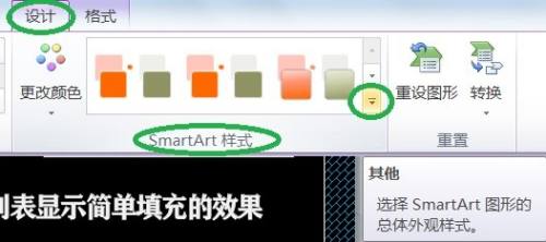 PPT图片重点列表显示简单填充的效果