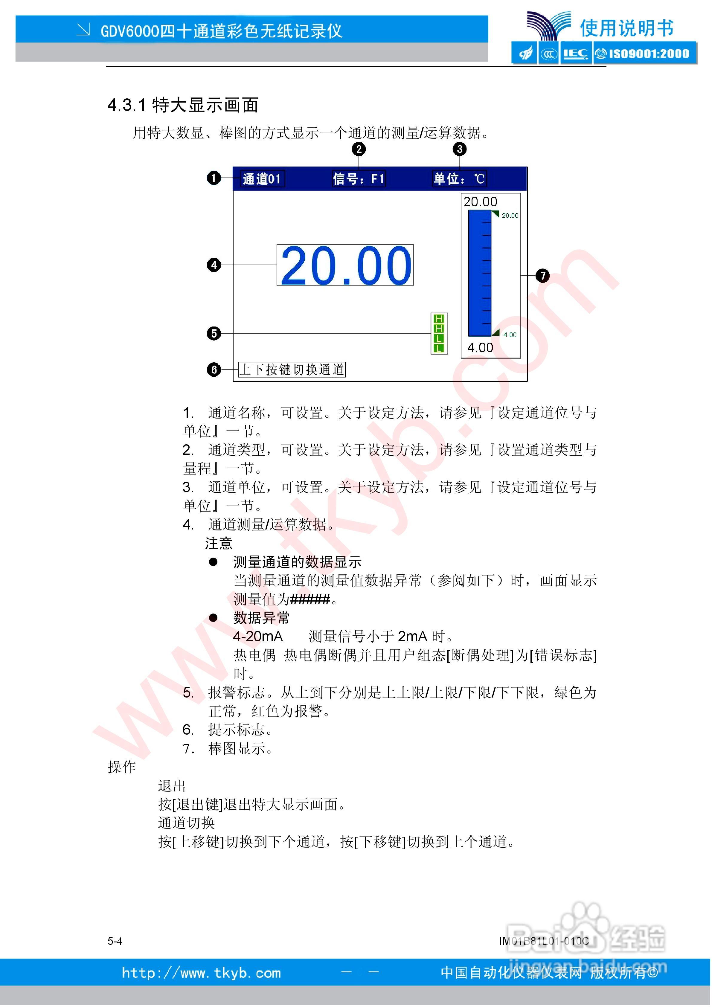 GDV6000彩色无纸记录仪使用说明书:[6]