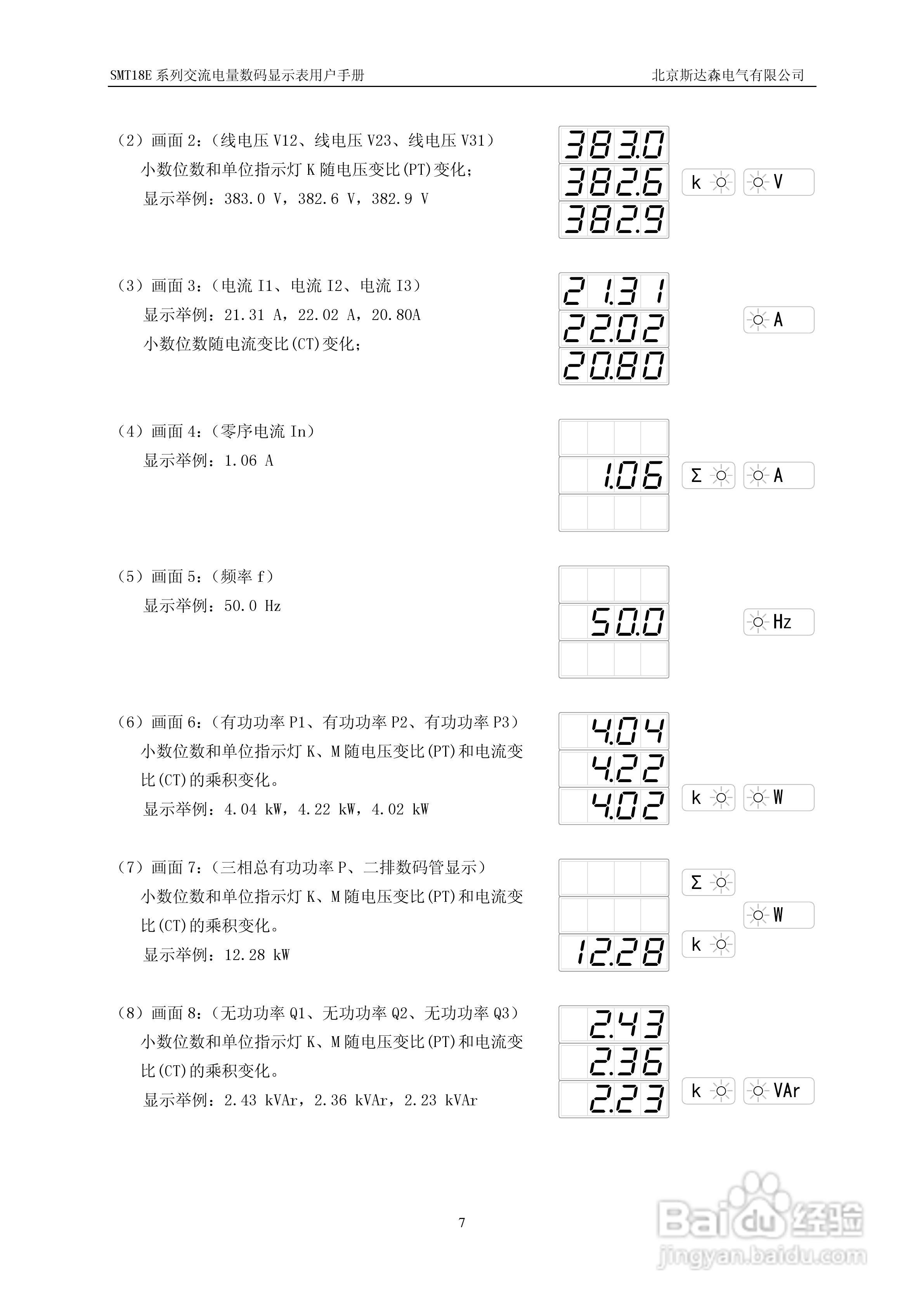 斯达森SMT18E5交流电量数码显示表用户手册:[1]
