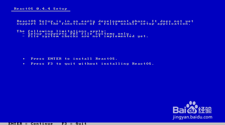 在虚拟机（VirtualBox)中安装React OS
