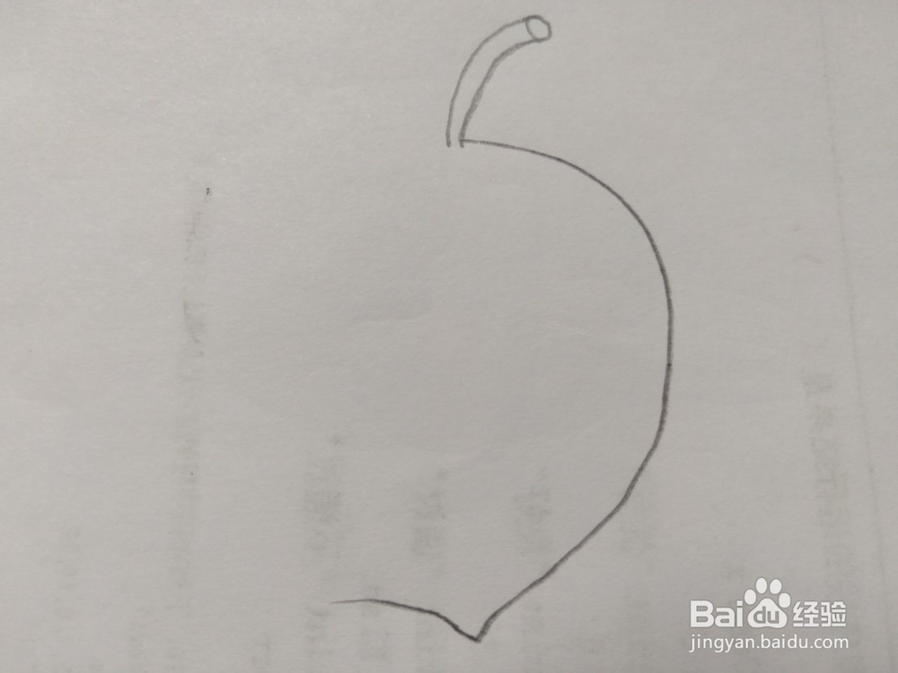 简笔画桃子画法5