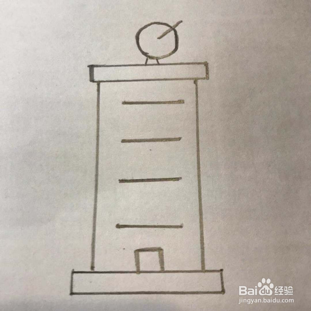 电视台大楼的简笔画的画法