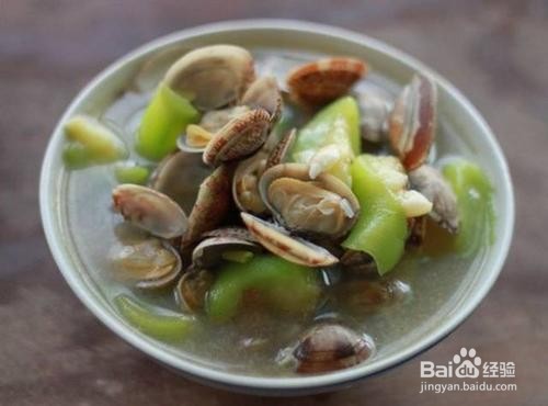 丝瓜蛤蜊鲜汤
