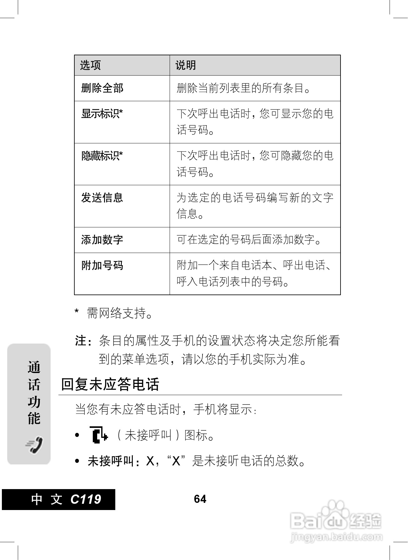摩托罗拉C119手机使用说明书:[7]