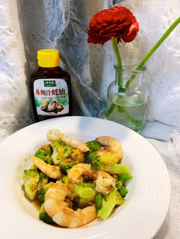 蒜蓉虾仁西兰花