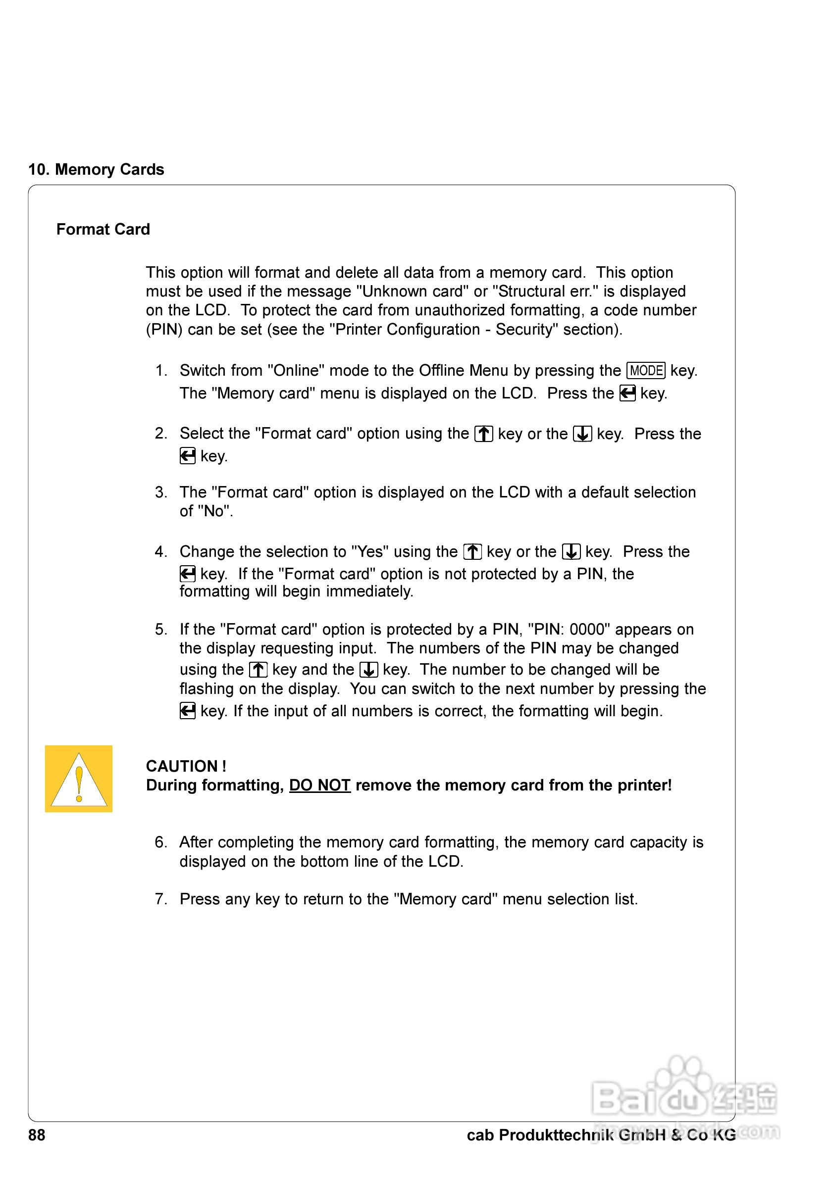 cab A8300打印机使用说明书:[9]
