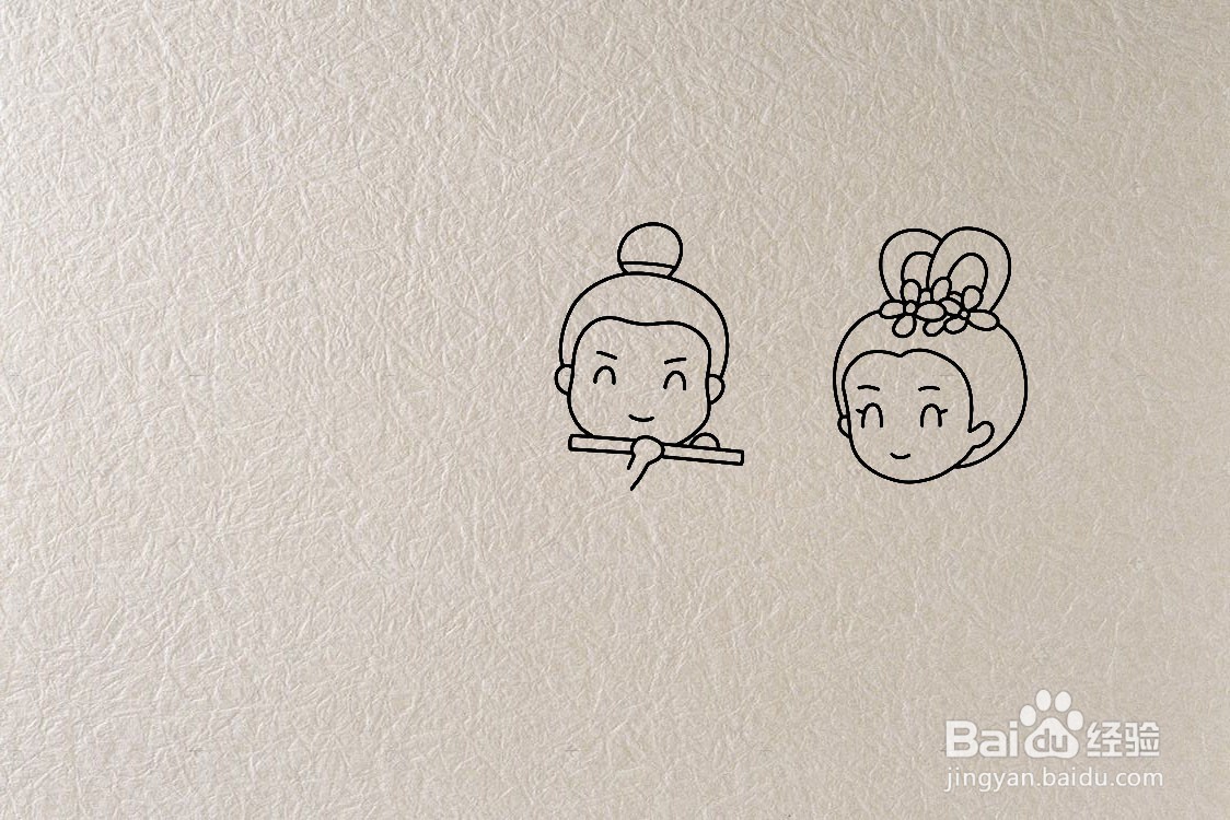 牛郎织女简笔画配文字