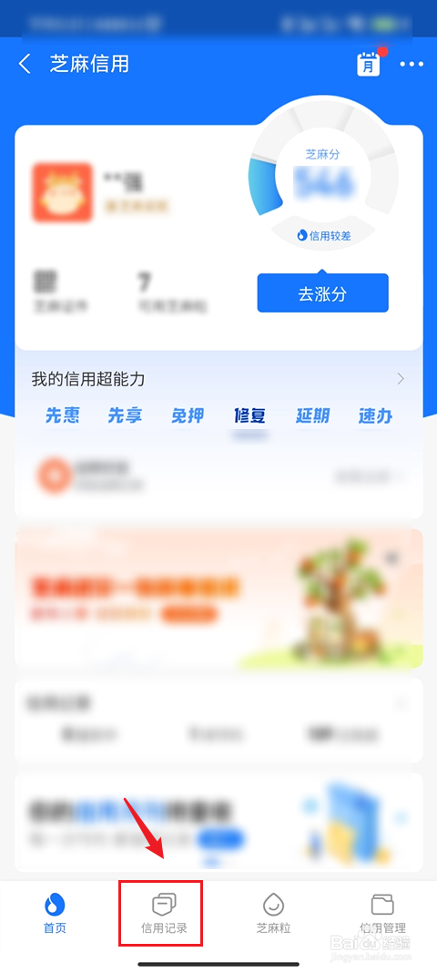 支付宝如何查看芝麻信用记录