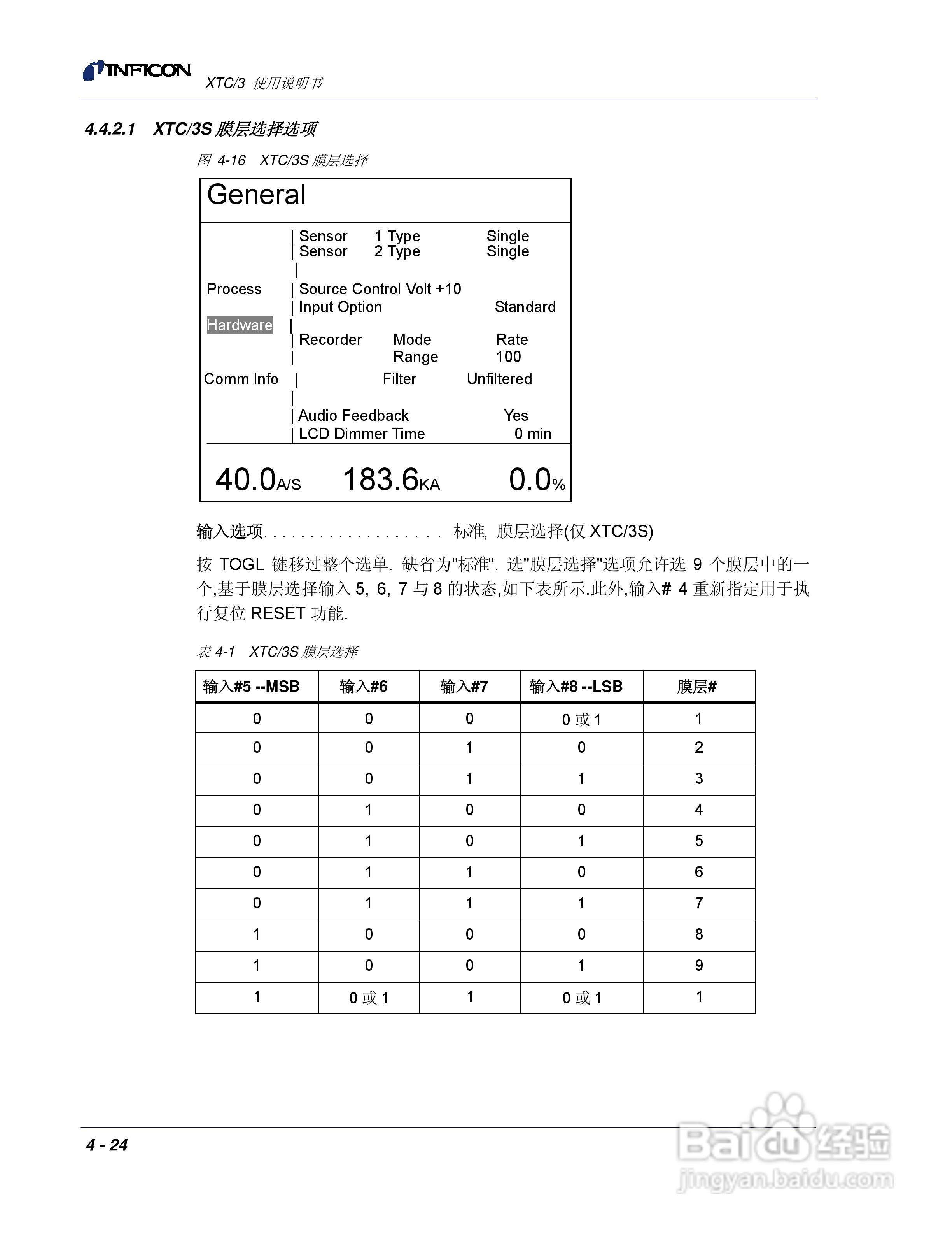 INFICON XTC/3薄膜镀层控制仪使用说明书:[11]