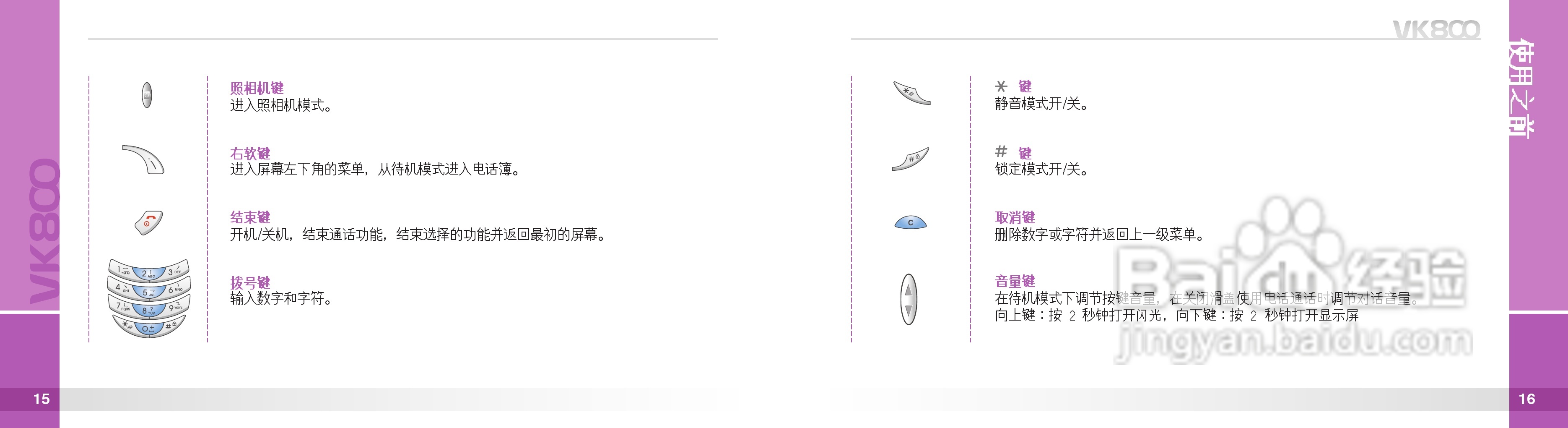 唯开VK800手机使用说明书:[1]