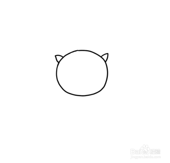 钓鱼的小猫咪简笔画