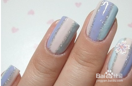 贴花条纹美甲DIY教程