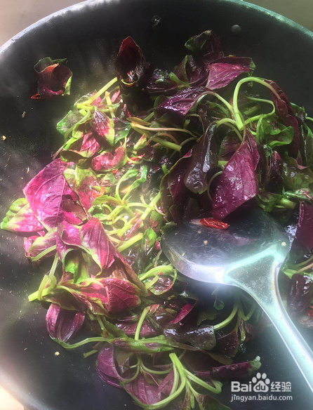 爆炒红苋菜怎么做