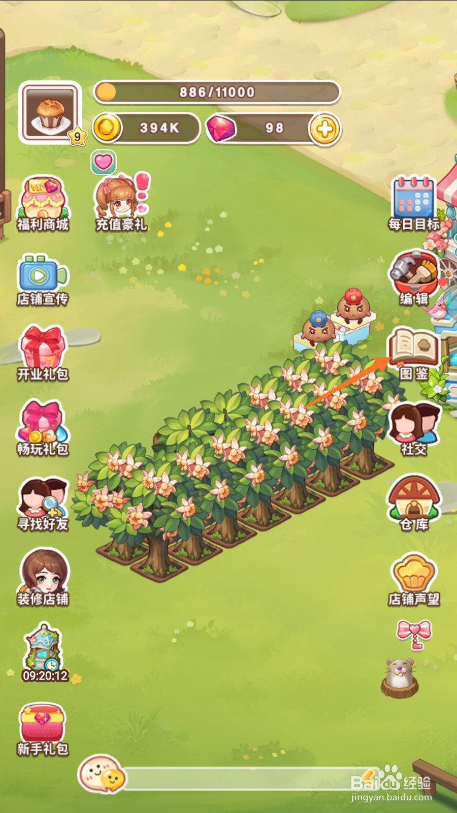 创意甜品屋中怎么查看花璃布丁