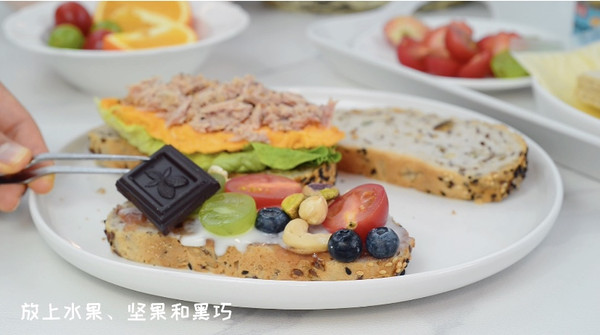 三款低脂开放式三明治