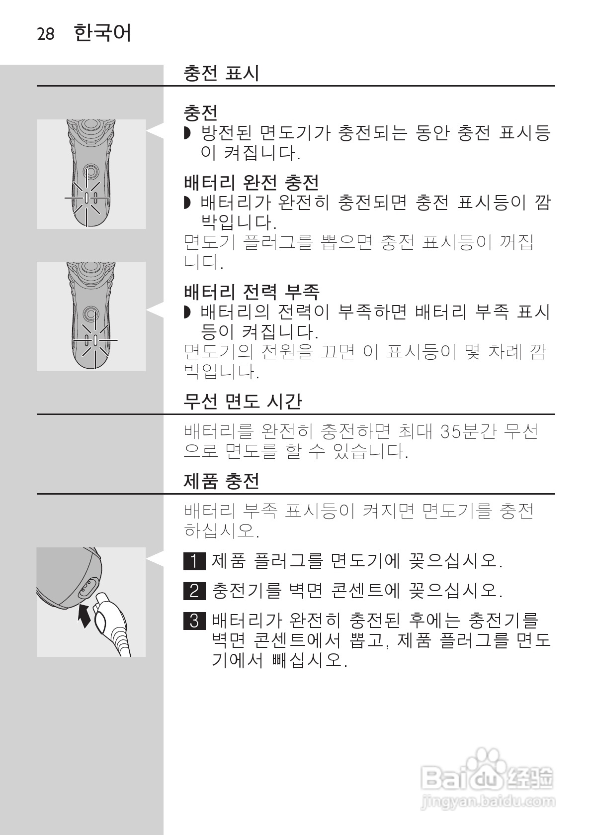 PHILIPS HQ7150电动剃须刀说明书:[3]