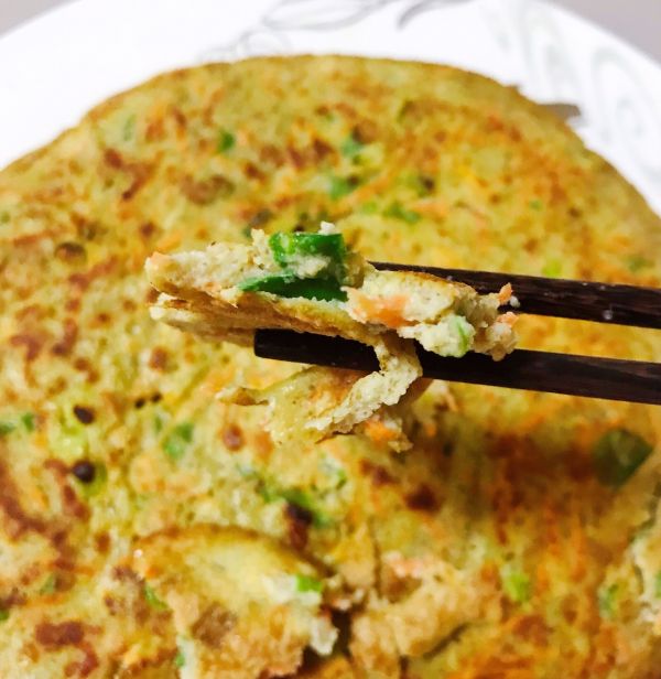 蔬菜杂豆豆渣饼