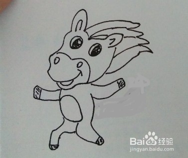 简笔画：一匹可爱的小马
