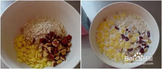 牛奶麦片粥的做法