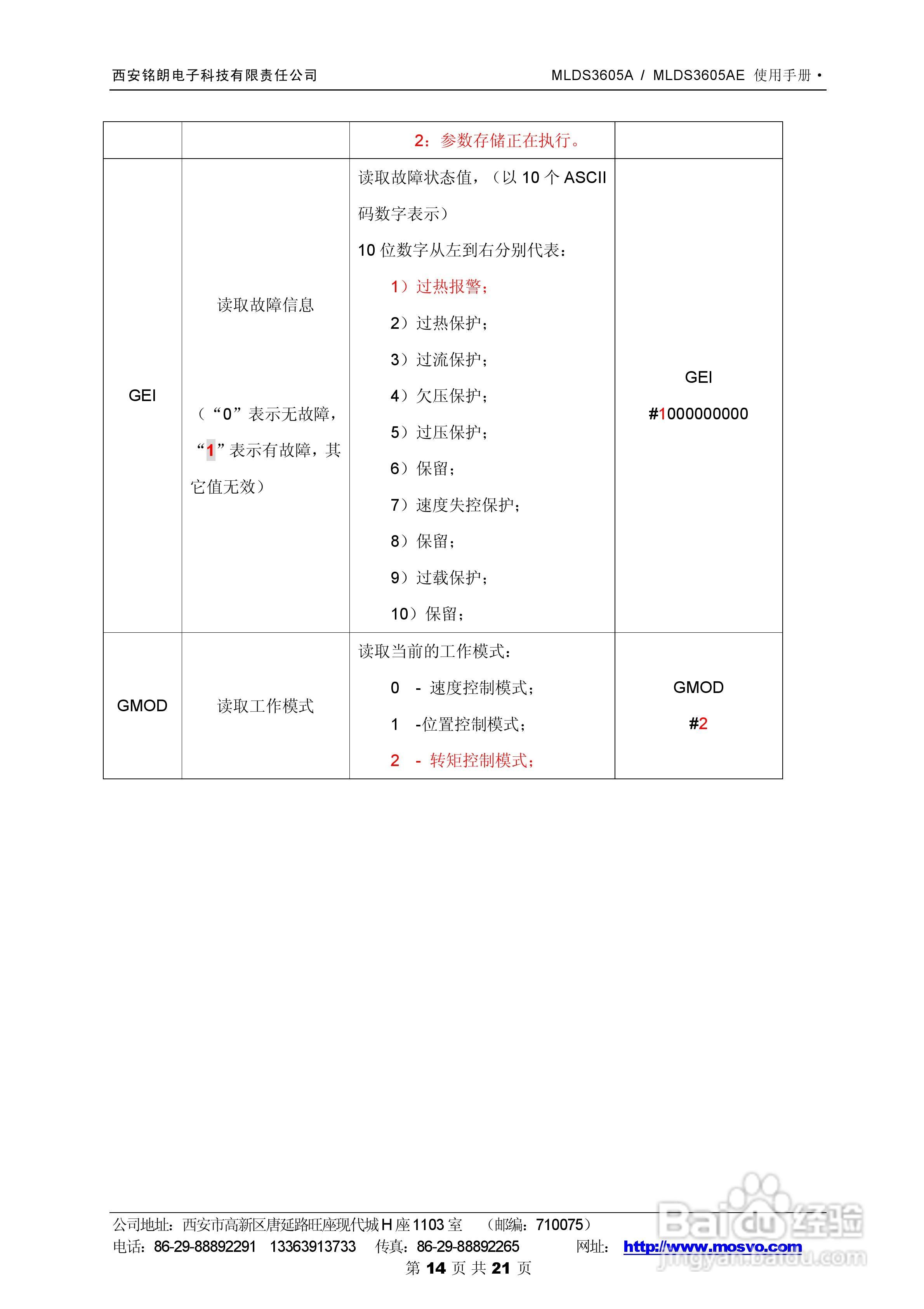 铭朗科技MLDS3605A直流伺服驱动器说明书:[2]