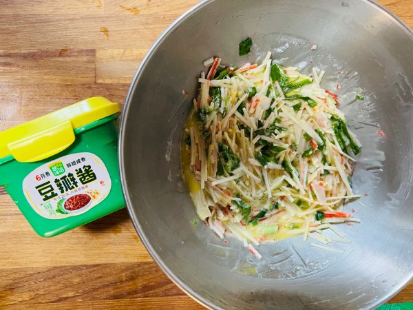 酱香蟹棒海鲜饼