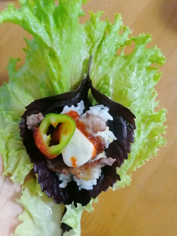 韩国料理煎五花肉