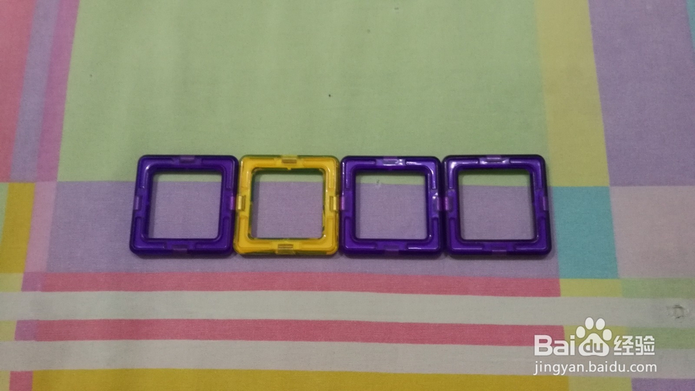 儿童磁力片玩具-如何用磁力片拼出立体小金鱼