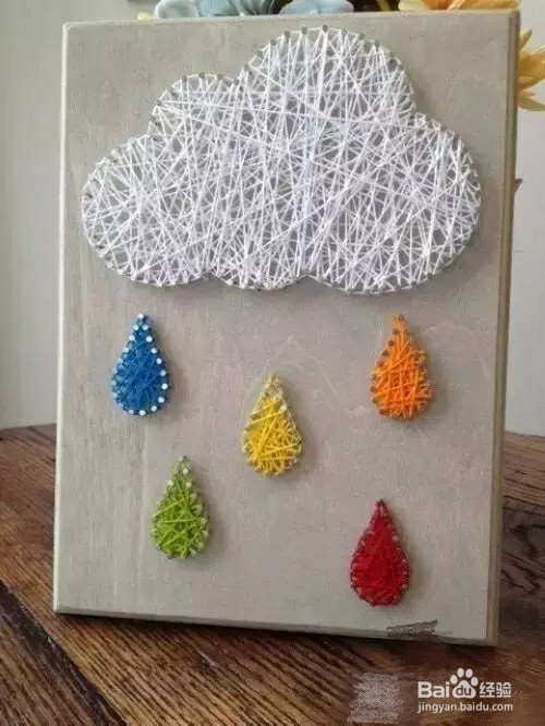 毛线手工，创意装饰画