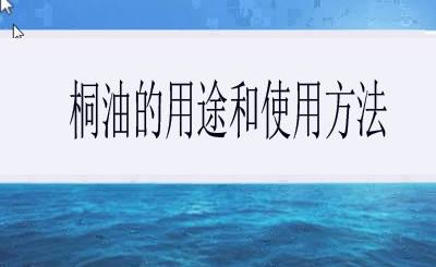 桐油的用途和使用方法