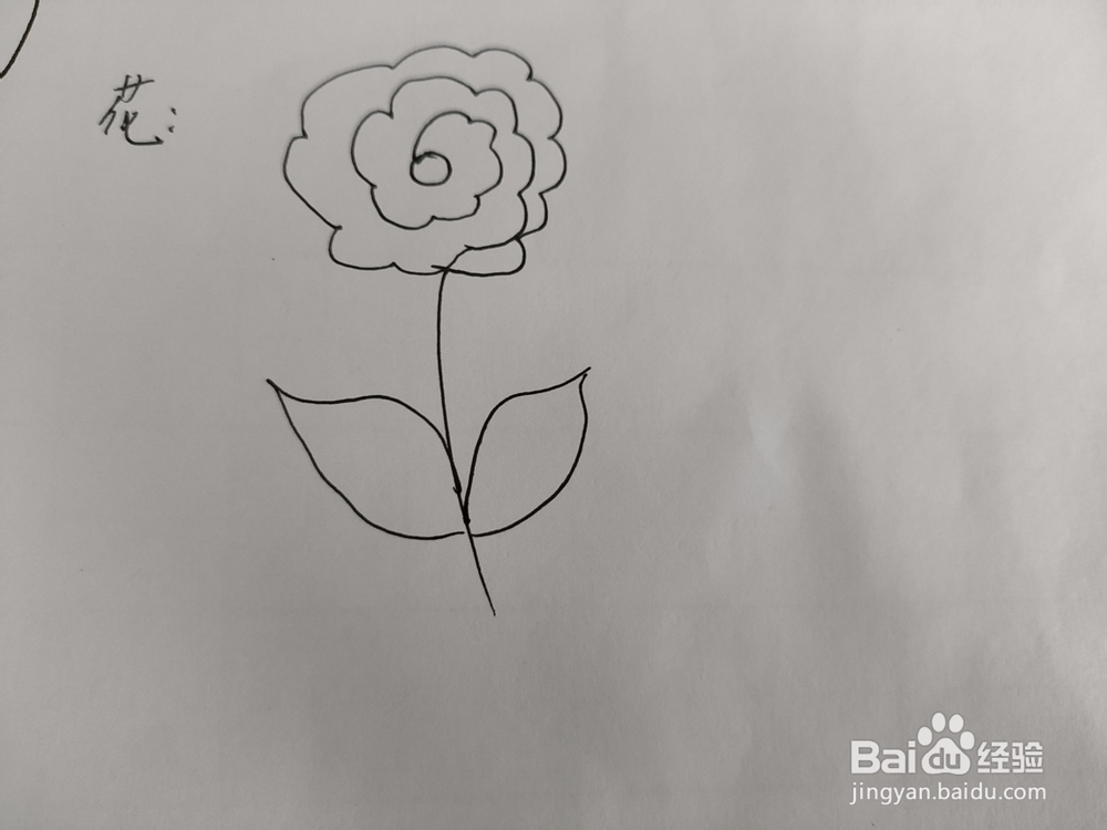 漂亮的小红花简笔画怎么画呢?