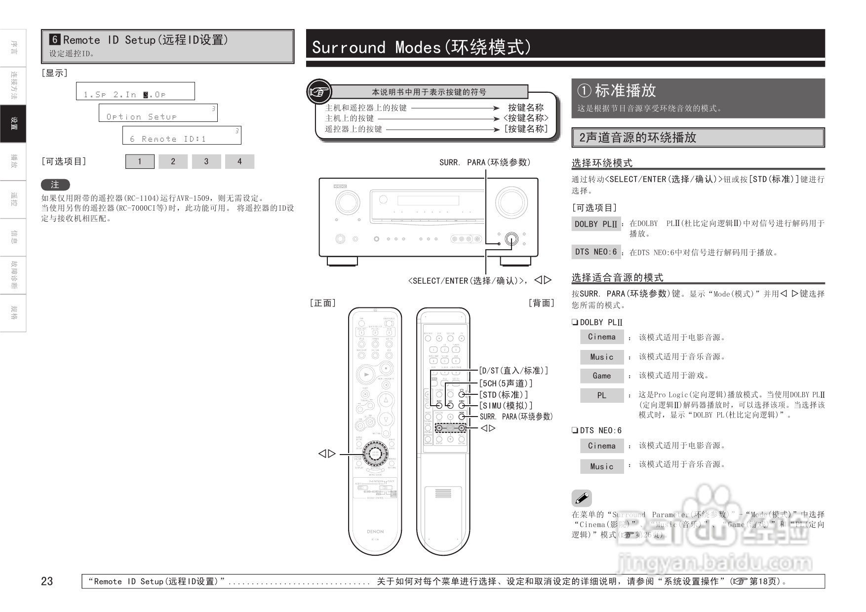 天龙AVR-1509、AVR-1519型收音环绕扩音机说明书:[2]