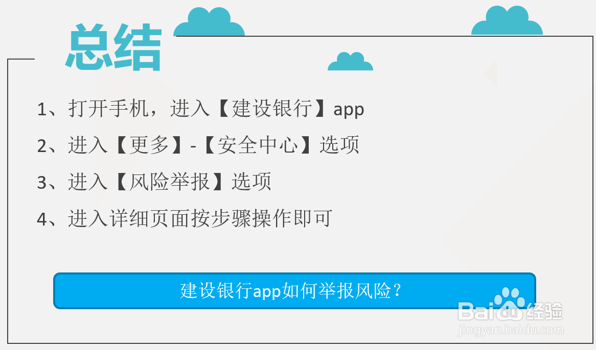 建设银行app如何举报风险?