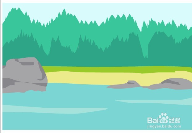 flash如何绘制海岸线的场景