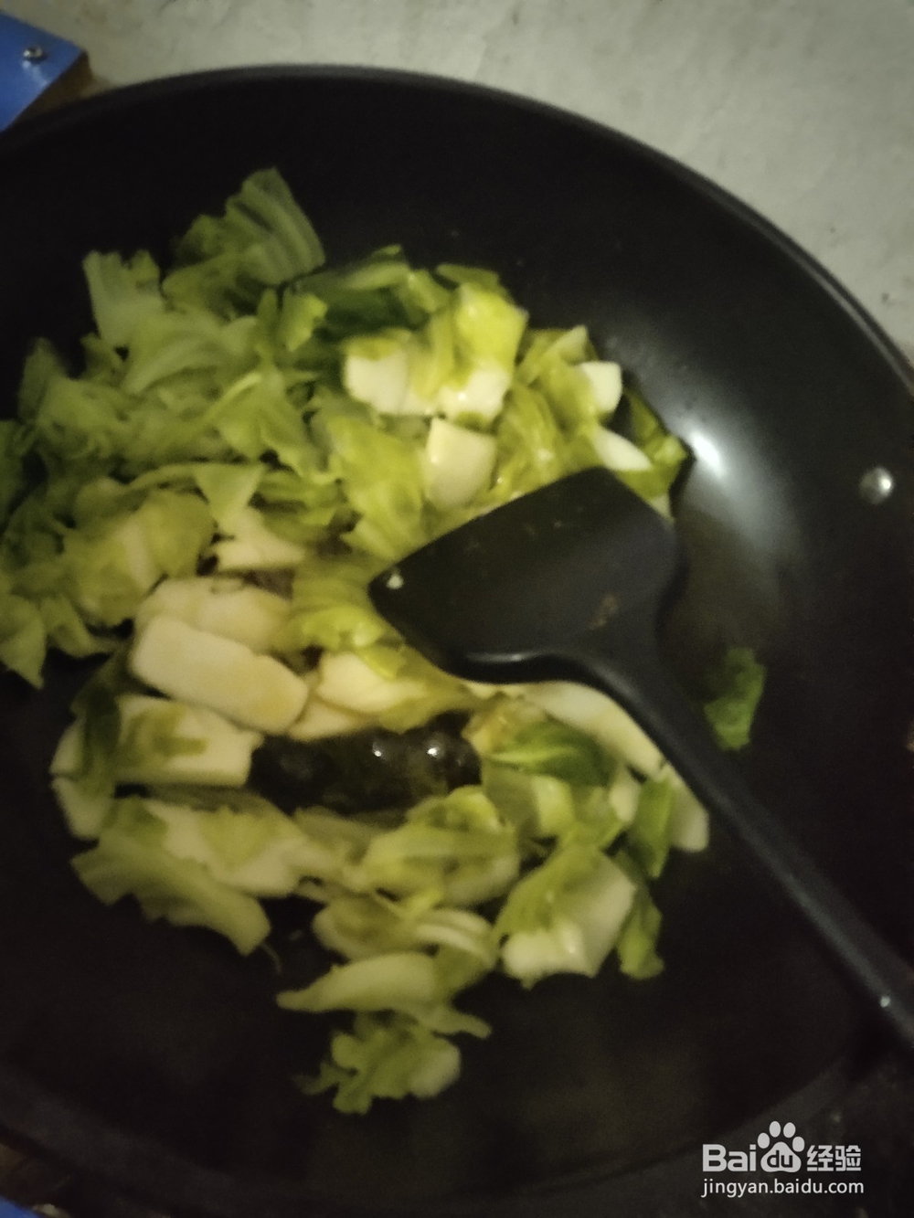 无油手撕包心菜炒年糕