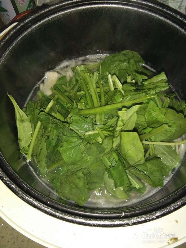 耗油菠菜肉拌面
