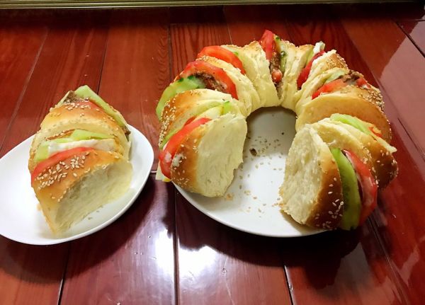 花环糯米早餐包