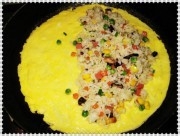 蛋包饭过程自己做简单的食物