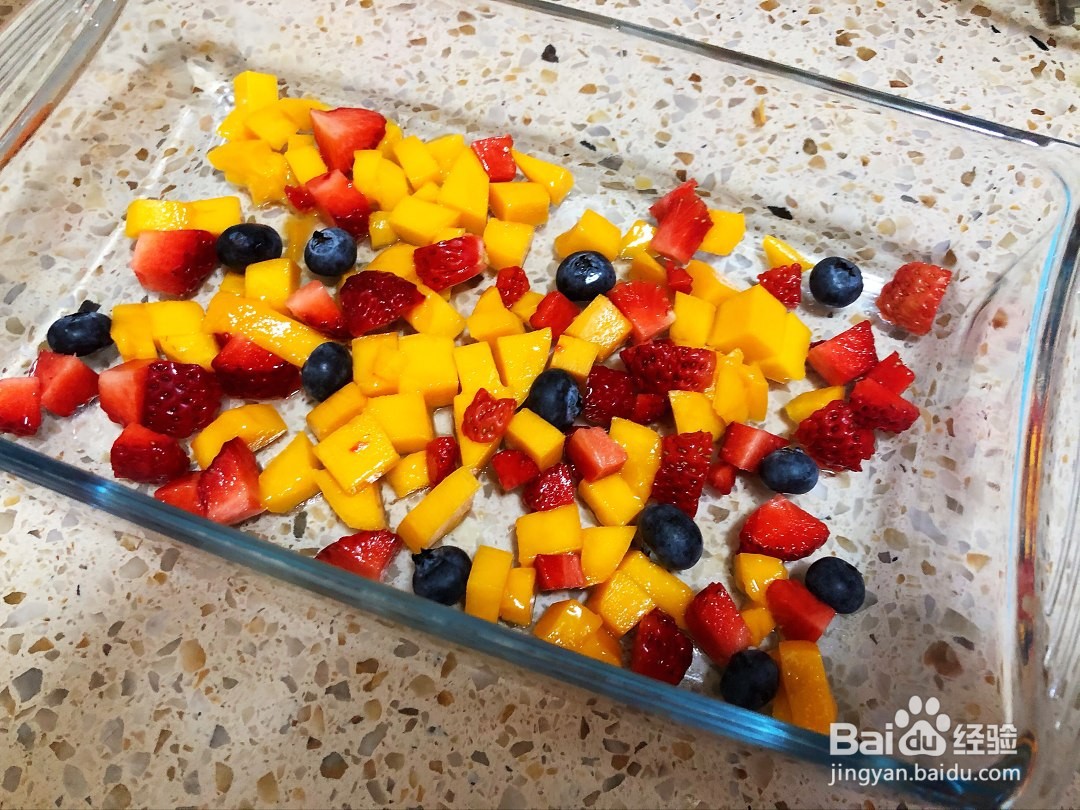 自制水果椰奶冻