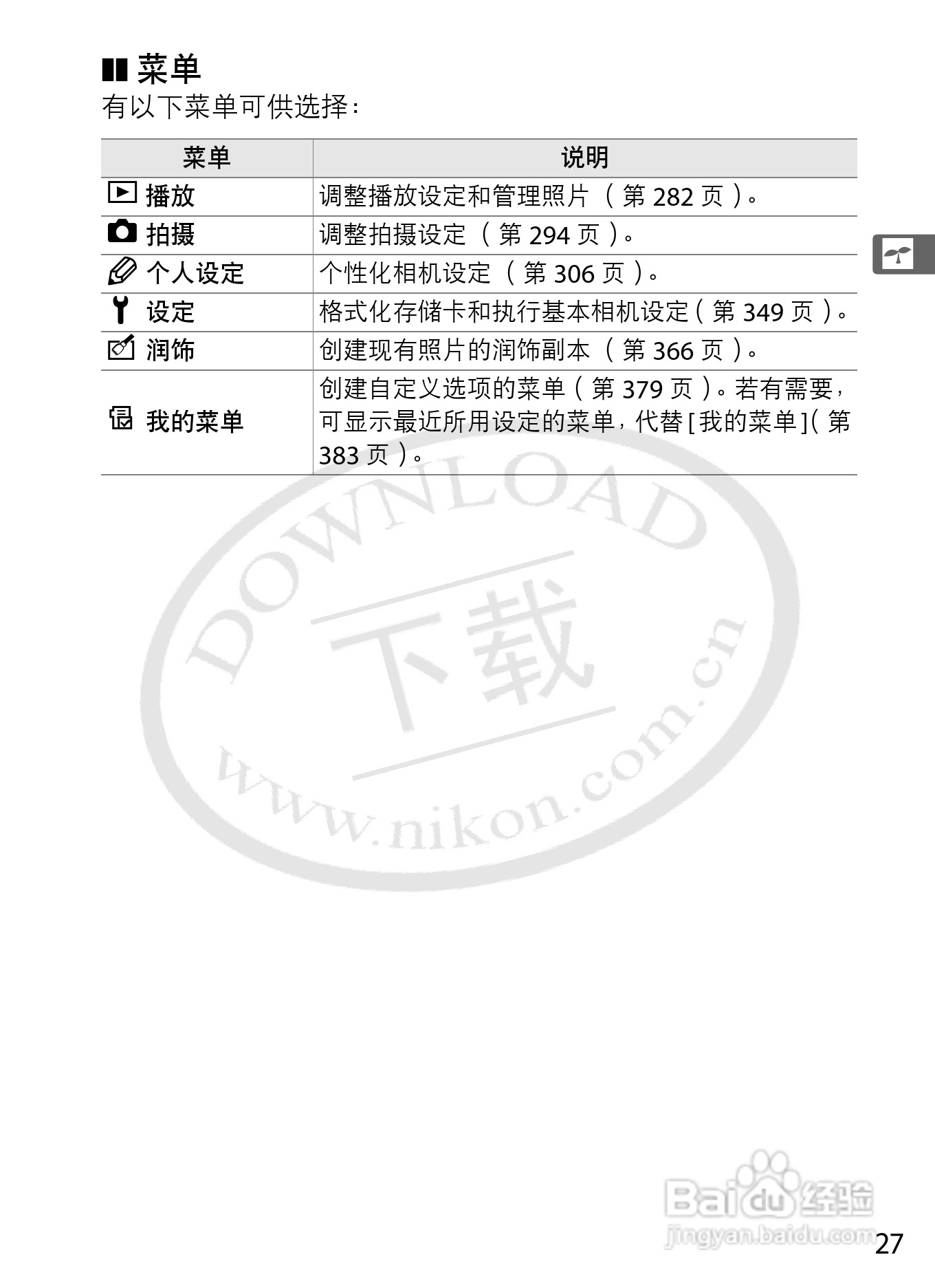 尼康D3数码相机使用说明书:[6]