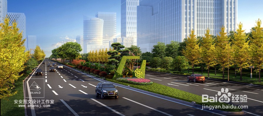 植物造景在道路绿化效果图设计中的应用原则？